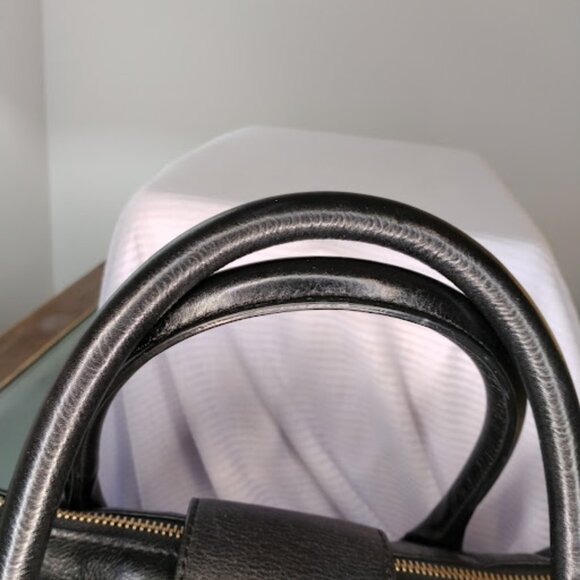 Kate Spade Large Black Handbag/Satchel with Gold Hardware and Crossbody Strap - Picture 7 of 15